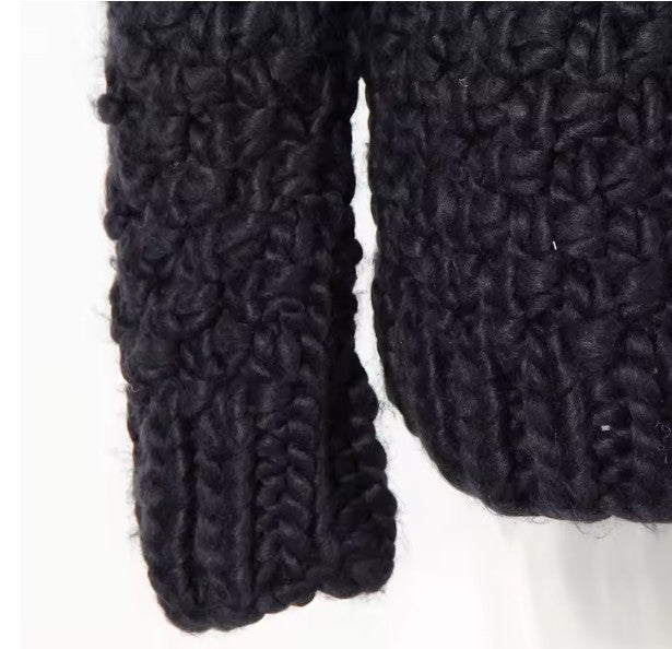 Pull Boho tricoté ample démaillée.