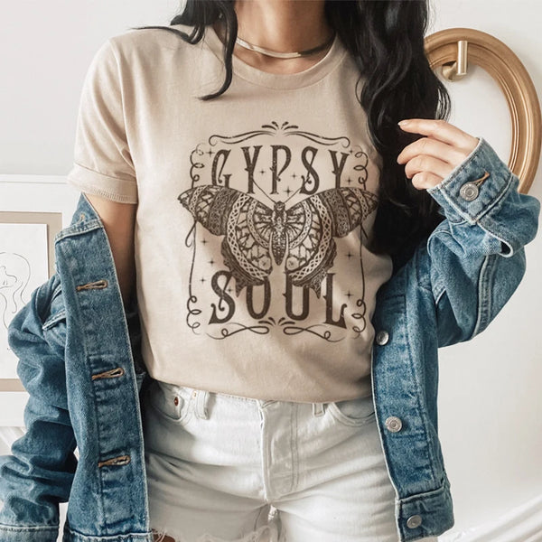 T-shirt Gypsy Soul bohème.