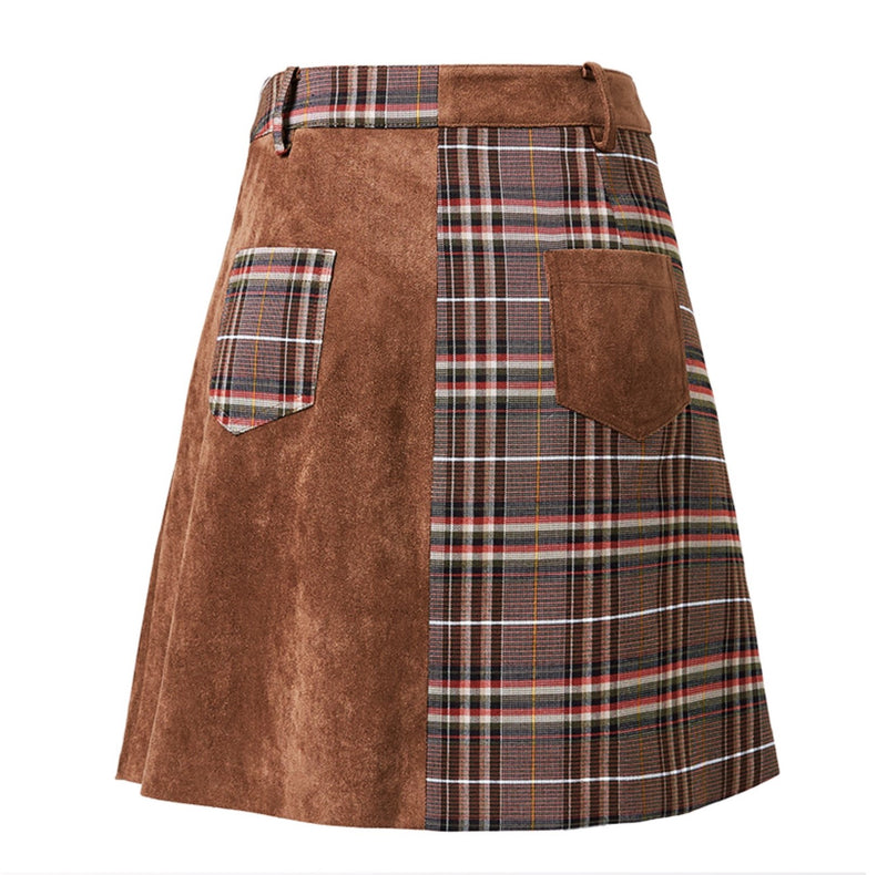 Hippie boho patchwork mini skirt.