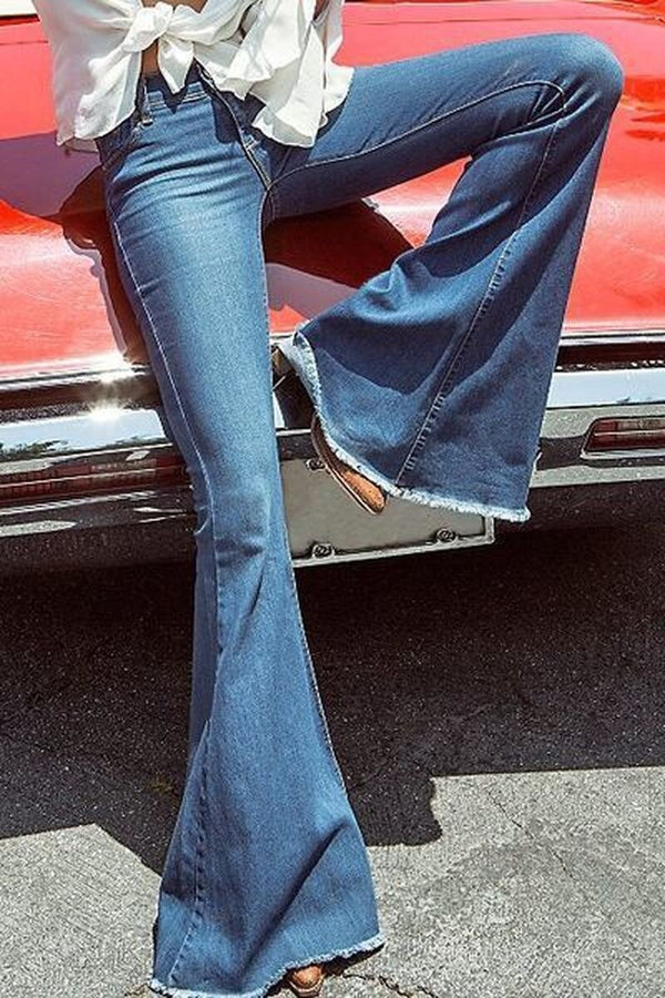 Hippie flared jeans.