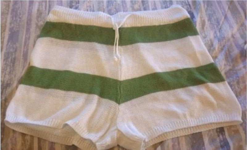 Bohemian loose knit shorts sets.