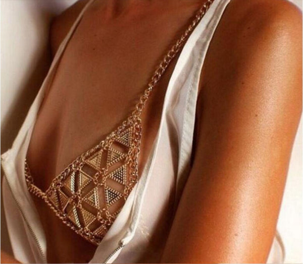 Chain, bikini body jewelry.