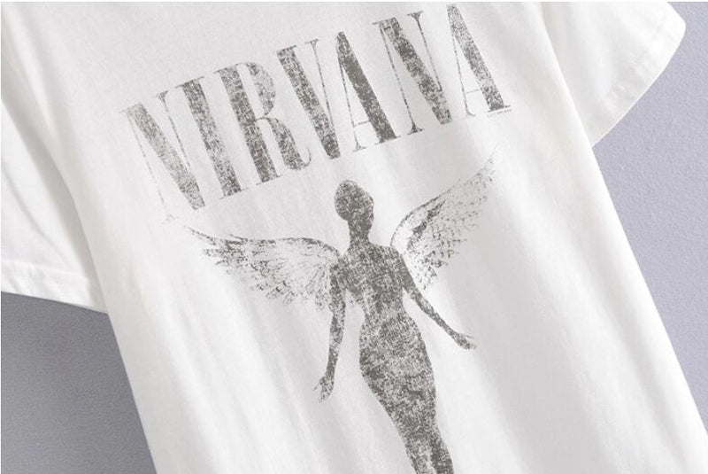 Nirvana hippie T-Shirt, double-sided print.