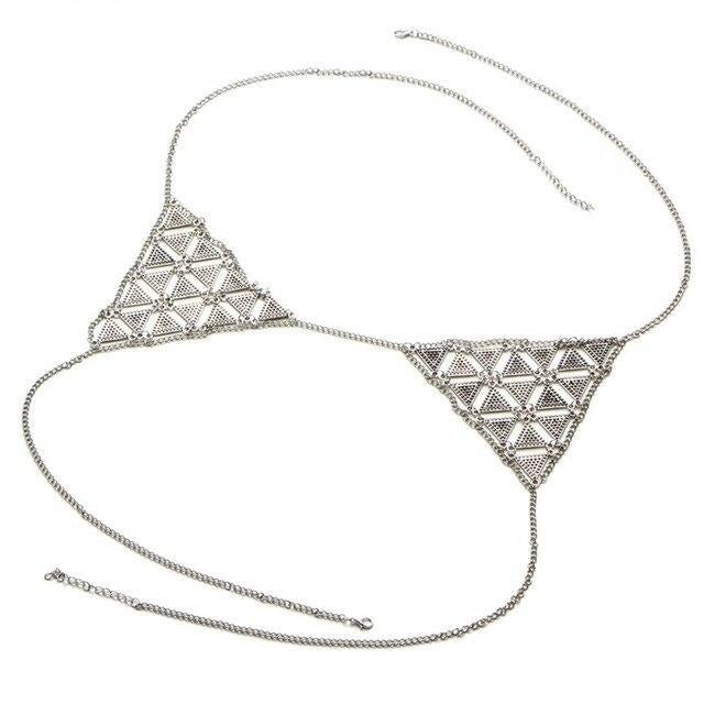 Chain, bikini body jewelry.