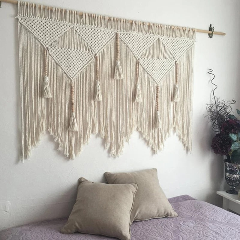 Bohemian woven wall tapestry.