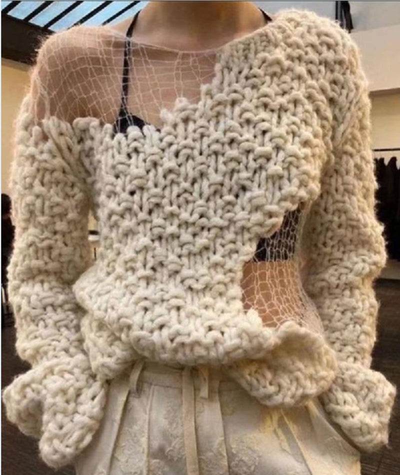 Loose knit boho sweater.